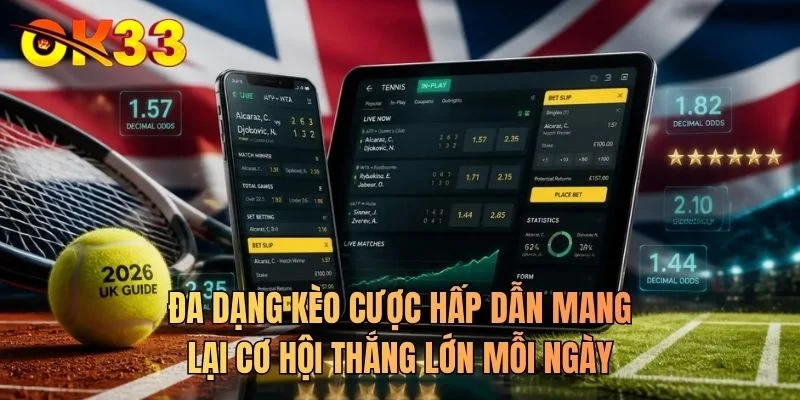 Đa dạng kèo cược hấp dẫn mang lại cơ hội thắng lớn mỗi ngày